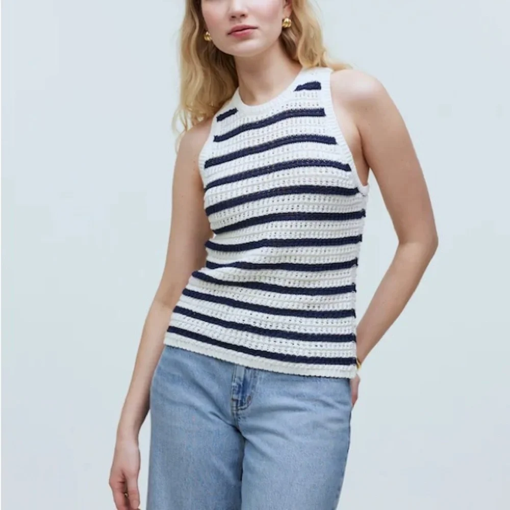 Madewell Crochet-Knit Crewneck Sweater Tank | Size M - Picture 1 of 10